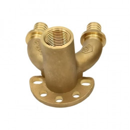 ViEiR Угольник настенный ДВОЙНОЙ с креплением ZL16X2,0-Rp1/2", аксиальный фитинг (VRP1620L)