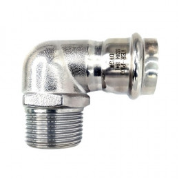 ViEiR Ver-Pro Угол с переходом на НР из нерж. стали 18×1/2" VPLM183