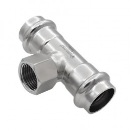ViEiR Ver-Pro Тройник пресс для нерж. трубы с переходом на ВР 35×1"×35 (14/2) VPTF35535