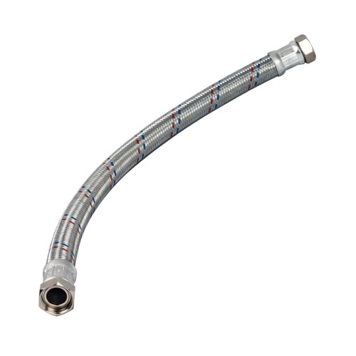 АКВАЛЮКС Гибкая подводка для воды ГИГАНТ ВР 3/4" х ВР 3/4", прямая, 30 см (BZBN30)