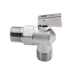 ViEiR шаровой миникран УГЛОВОЙ д/смесителей НР 1/2"-1/2" VER-PRO, хром (GZRL33)