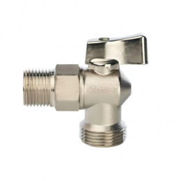 ViEiR шаровой миникран УГЛОВОЙ стир./посуд.машин НР 1/2"-3/4" (VER34)
