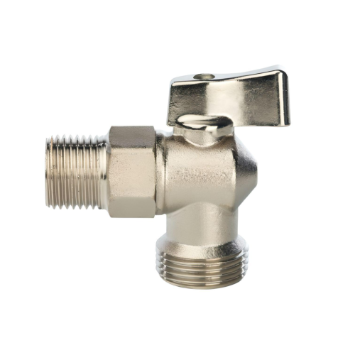ViEiR шаровой миникран УГЛОВОЙ стир./посуд.машин НР 1/2"-3/4" (VER34)