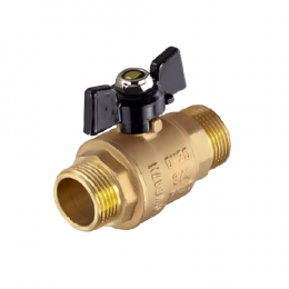 ViEiR Кран шаровой НР бабочка 3/4" усиленный желтый (VR105-02)