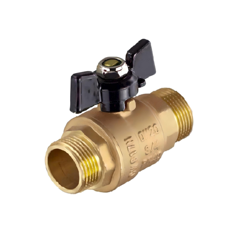 ViEiR Кран шаровой НР бабочка 3/4" усиленный желтый (VR105-02)