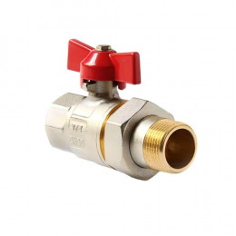 ViEiR шаровой кран со сгоном НР-ВР бабочка 3/4" (VR204-02)