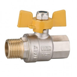 ViEiR шаровой кран для газа НР-ВР бабочка 1/2" (VRQ211-01)